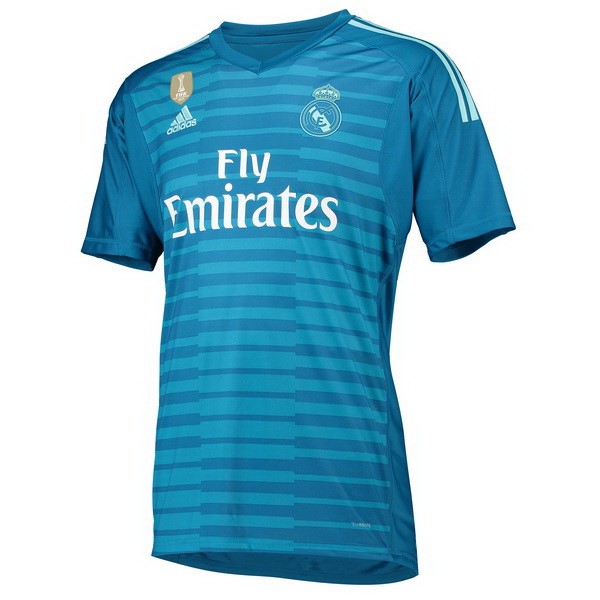 Thailande Maillot Football Exterieur Real Madrid Gardien 2018-19 Bleu